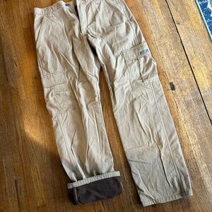 Wrangler Men's Tan Fleece-lined Pants